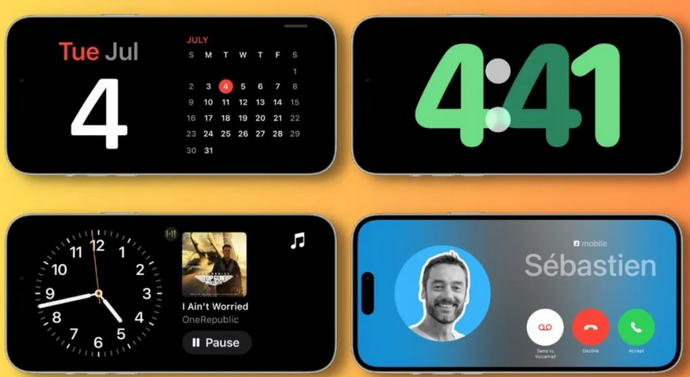 彬村山华侨农场苹果手机维修分享iOS17横屏充电待机显示有什么好处 